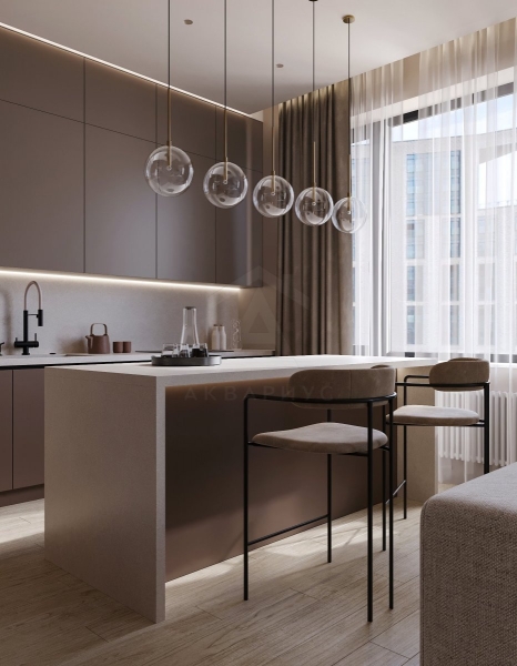 Індустріальний шик Підвісні світильники в індустріальному стилі над барною стійкою: акцентне освітлення.