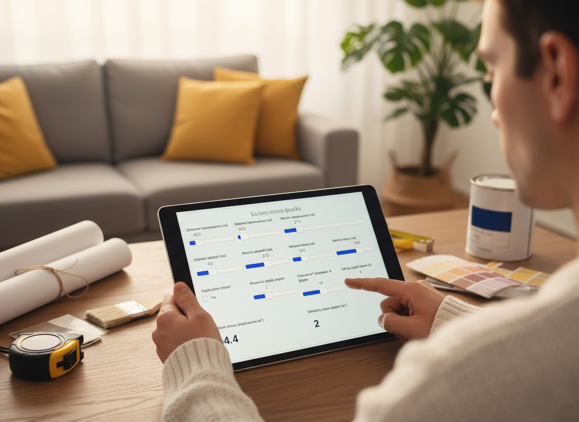 Фарбування без переплат: онлайн-калькулятор розрахунку фарби 2026 — Калькулятор фарби для розрахунку онлайн