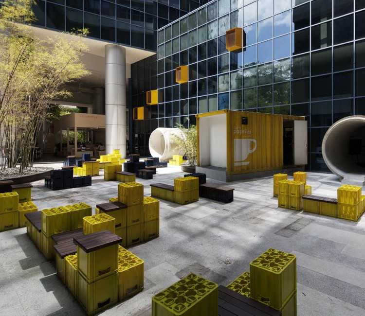 Офісний простір 2026: як дизайн впливає на здоровя та продуктивність. — Реконструкція холу в стилі промислового дизайну