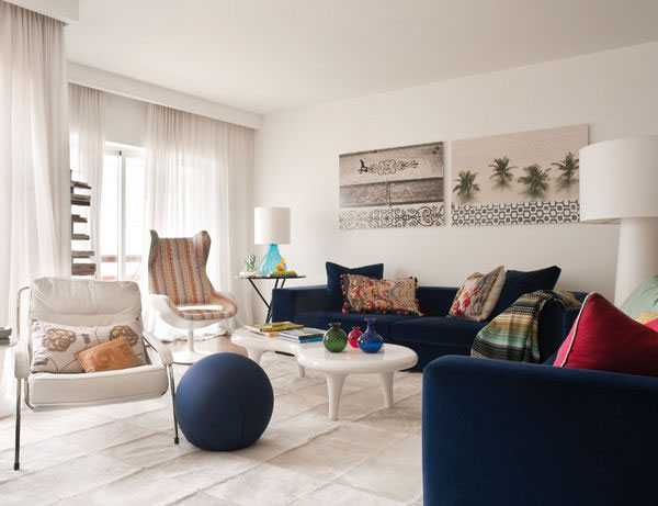 Бразилія зустрічає Португалію Дизайн інтер'єру: Бразильські візерунки та яскраві кольори в португальській квартирі