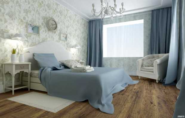 Прованс: світла спальня Світла спальня в стилі Прованс з пастельними кольорами та сільським шармом.