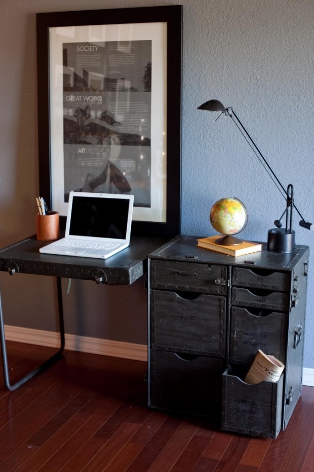 Мобільний офіс Портативне робоче місце на коліщатках в дизайні спальні-вітальні 2026.