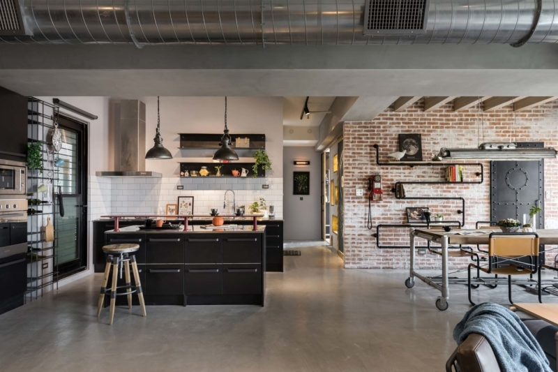 Наливна підлога під бетон в інтер'єрі гранж 2026: сучасний та стильний дизайн.