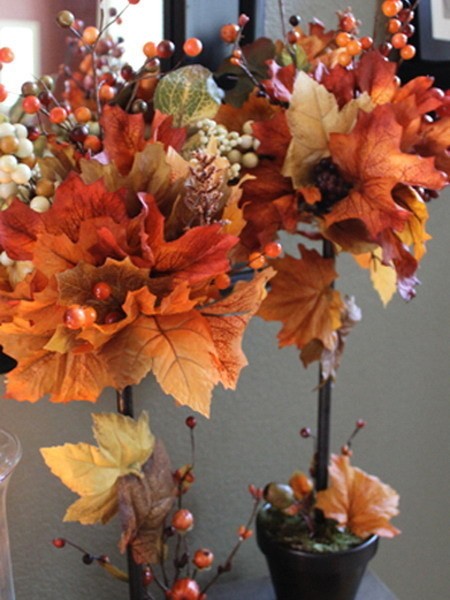 Топіарій з листя Топіарій із осіннього листя, декоративна прикраса для дому, осінній декор 2026 своїми руками.