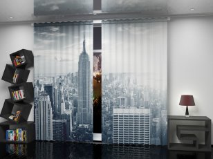 Штори мінімалізм Фотоштори з абстрактним малюнком для вікна в залі в стилі мінімалізм.