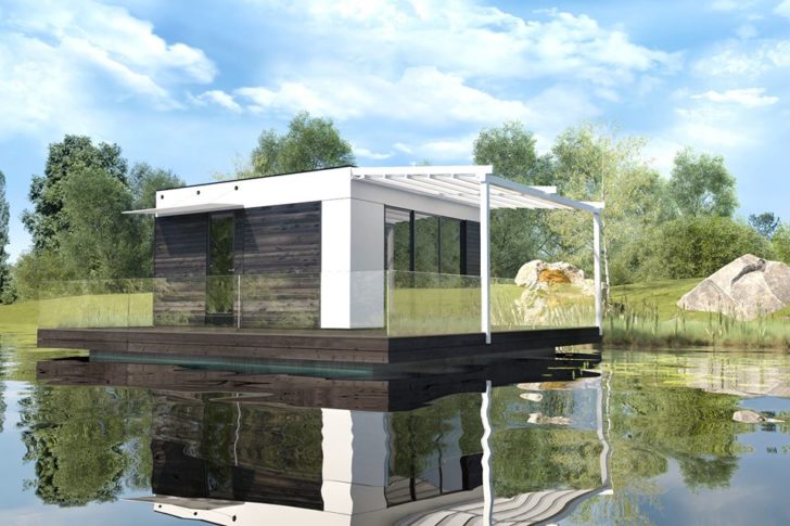 Модульний дім на воді Футуристичний модульний будинок на воді – унікальний дизайн та екологічність