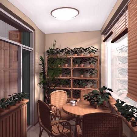 Лоджія: квітучий сад Затишна лоджія з великою кількістю кімнатних рослин, що створює атмосферу оазису.
