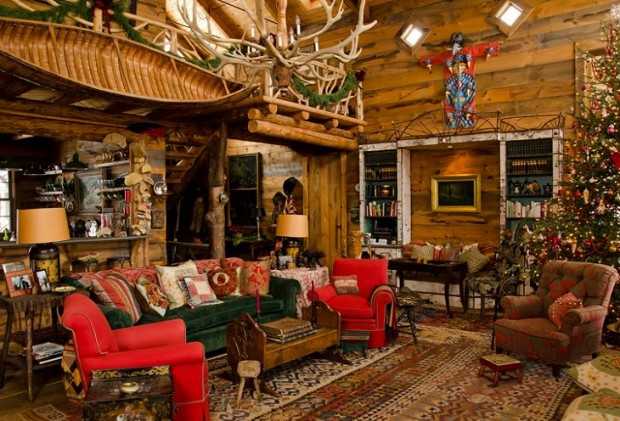 Затишок як у Vogue Стильний інтер'єр вітальні в будинку Аманди Брукс перед Різдвом.