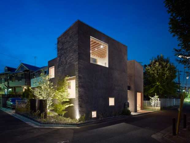 Ogikubo House: Дзен інтер'єр Японський мінімалізм: поєднання дерева та бетону в інтер'єрі будинку в Токіо Ogikubo.