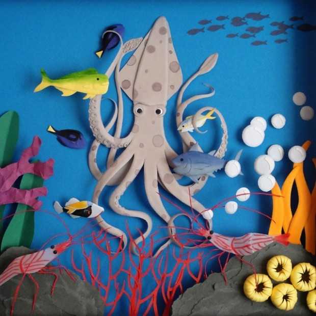 Елегантний папір Мінімалістичні паперові мініатюри в інтер'єрі, сучасне мистецтво у 2026 році.