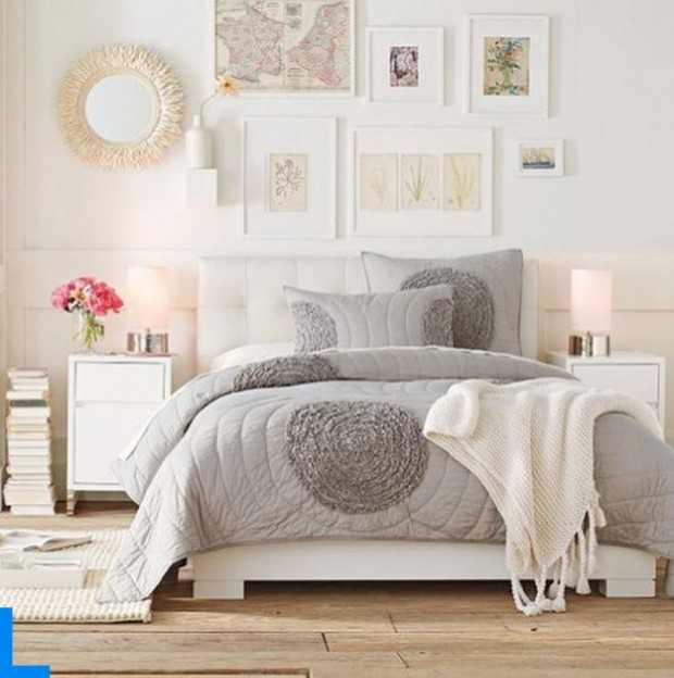 Елегантність та спокій Інтер'єр спальні в романтичному стилі 2026: м'які пастельні відтінки та елегантні деталі.