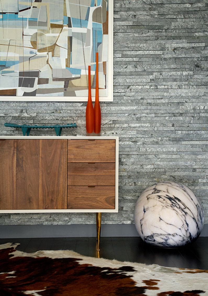 Декоративна цегла для прихожої Інтер'єр прихожої з використанням декоративної цегли для оздоблення стін.