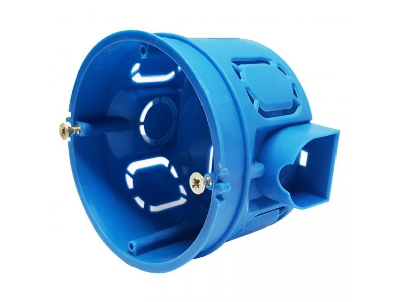 Круглий підрозетник Стандартний круглий підрозетник з пластику для встановлення розеток у бетонні стіни.