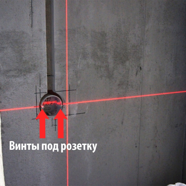 Встановлення врівень Правила встановлення підрозетника: врівень зі стіною та горизонтальне положення