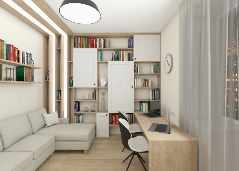 Окремий кабінет Домашня бібліотека в окремій кімнаті-кабінеті для тихого читання та роботи.