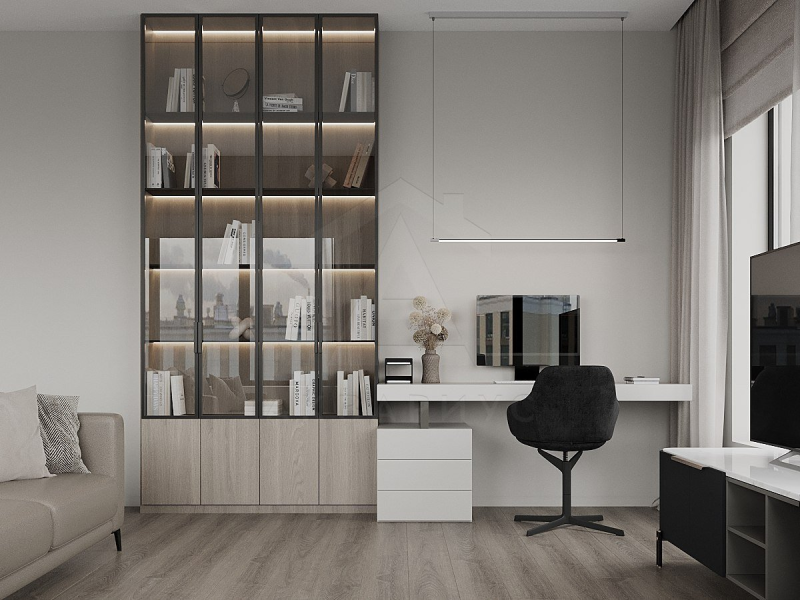 Стиль в деталях Організована домашня бібліотека з книгами в однакових обкладинках для єдиного стилю.