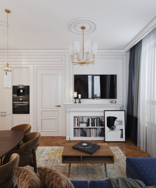 Класика в інтер'єрі Дизайн домашньої бібліотеки: розкішний інтер'єр з елегантними меблями для читання та відпочинку