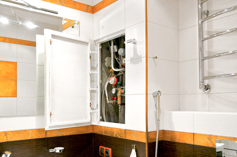 Люк-невидимка з плиткою Прихований ревізійний люк у ванній кімнаті з плиткою, інтегрований в інтер'єр