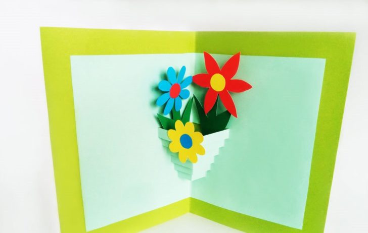 Легка 3D листівка Проста у виготовленні 3D відкритка, зроблена власноруч, ідея для натхнення.