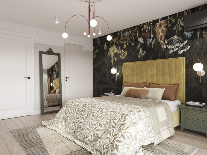 Еклектична спальня Спальня в стилі еклектика 2026: яскраві акценти, класичне ліжко, сучасний декор в Україні.
