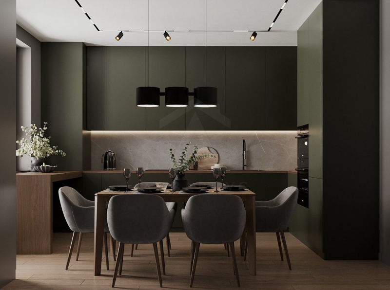 Мінімалізм: кухня-вітальня Простора кухня-вітальня в стилі мінімалізм 2026: приховані системи, мінімум декору в Україні.