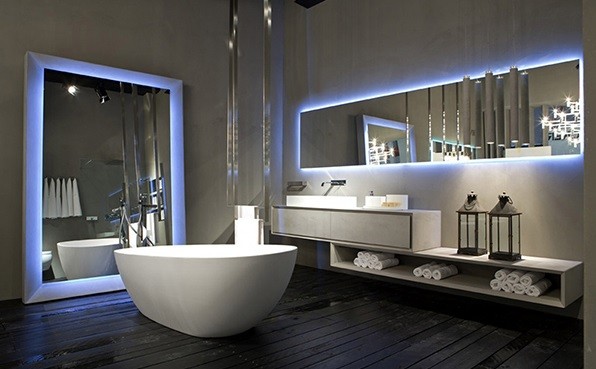 Бежева ванна: затишок Приклад фарбування стін ванної кімнати водостійкою фарбою в бежевих тонах