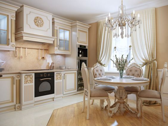 Кремове сяйво кухні Сучасна кремова кухня з підсвіткою, що створює атмосферу затишку та комфорту, дизайн 2026.