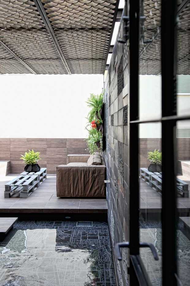 Відкритий лофт простір Сучасний лофт дизайн квартири з відкритим плануванням, техно-стиль 2026, Афіни.