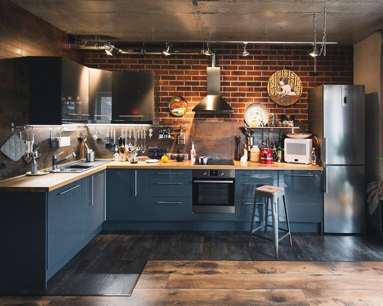 Кухня в стилі лофт: простір, світло та індустріальний шик — Кухня в стилі лофт