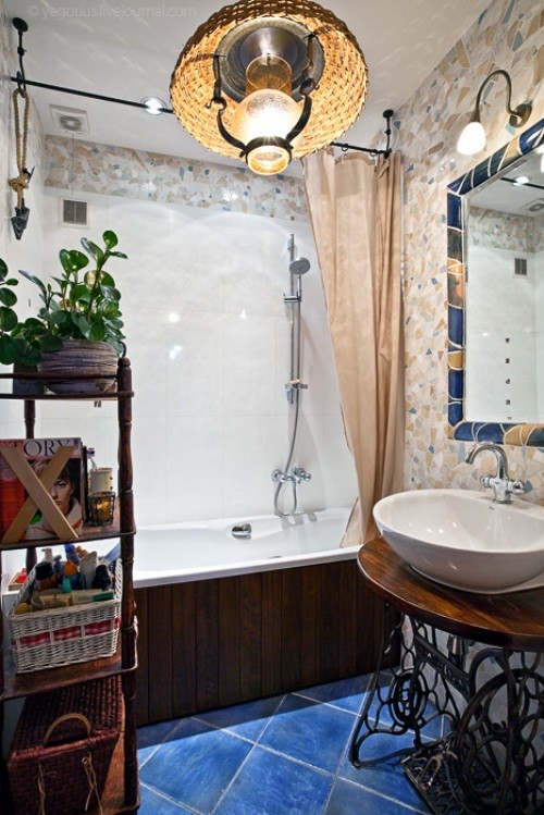 Вінтажний шарм Вінтажна малогабаритна ванна кімната: ретро сантехніка та плитка, дизайн 2026