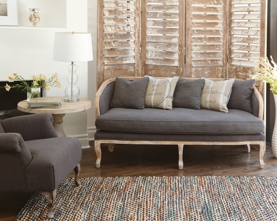 Прованс: Дерево та Ширма Меблі з дерев'яними ніжками та ширма у вітальні в стилі Прованс 2026