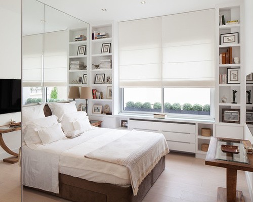 Скандинавська спальня Стильна маленька спальня в скандинавському стилі, що поєднує мінімалізм та затишок.