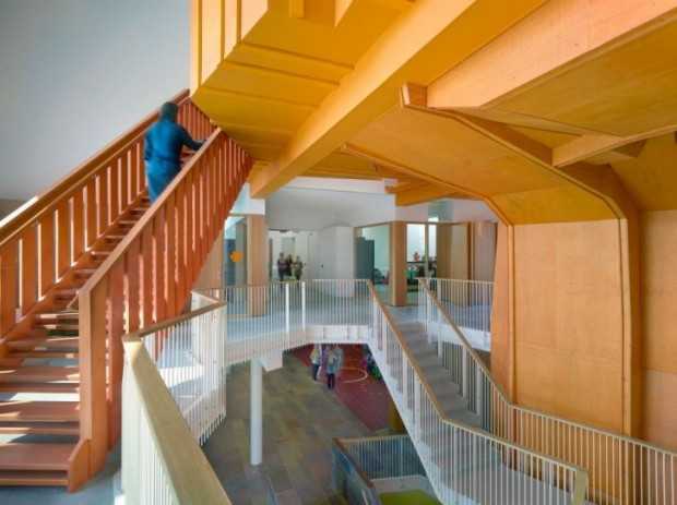 Стильний дизайн центру Дизайн громадського центру в Нідерландах: архітектура та освітлення простору.