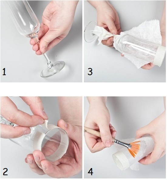 Початкові етапи декупажу весільних келихів: підготовка поверхні для ідеального приклеювання