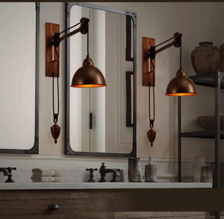 Вінтажне освітлення ванної Класична ванна кімната з елегантними бра у вінтажному стилі, освітлення 2026.