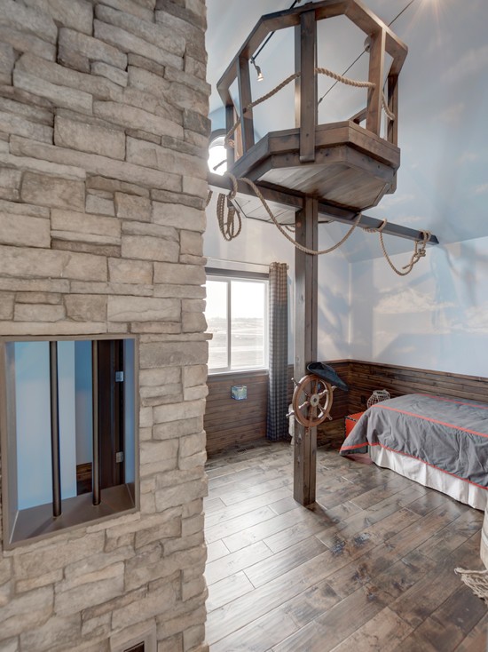 Щогла в дитячій Щогла корабля в дитячій кімнаті: елемент піратського дизайну для хлопчика