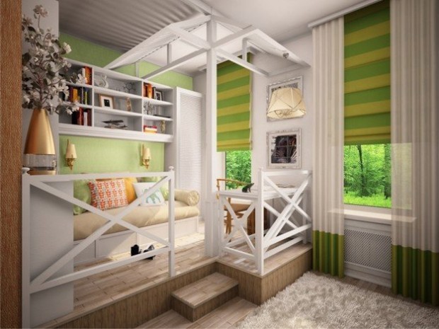 Оптимізація простору подіумом Подіум в малогабаритній квартирі 2026: рішення для оптимізації простору та зберігання.