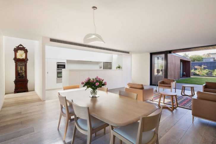 Затишна столова Сучасна столова в заміському будинку: стильний дизайн та комфорт для сімейних обідів.