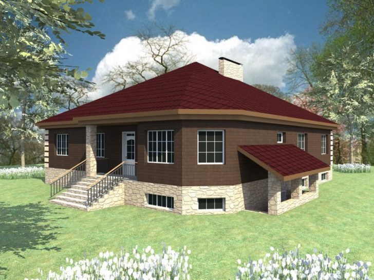 Сучасний дачний котедж Візуалізація сучасного дачного котеджу з великими вікнами та ландшафтним дизайном