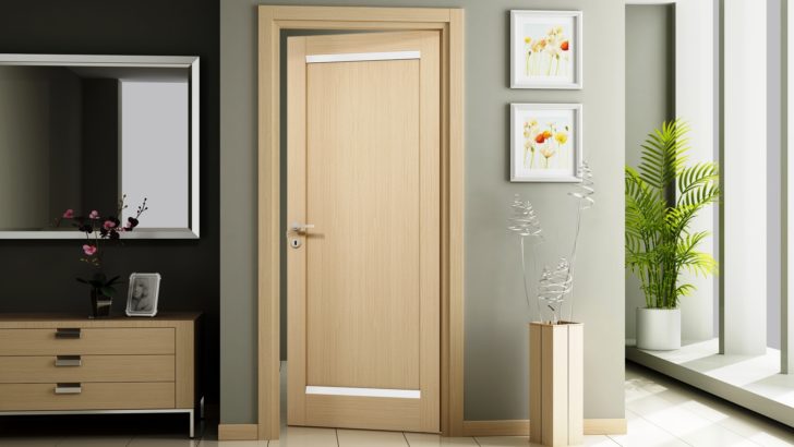 Італійський мінімалізм в дверях Міжкімнатні двері в італійському стилі модерн з дерев'яною обробкою 2026