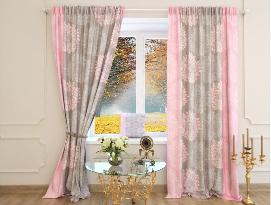 Гармонія кольорів Гармонійне поєднання кольорів: рожеві штори та світлі стіни в інтер'єрі 2026 року.