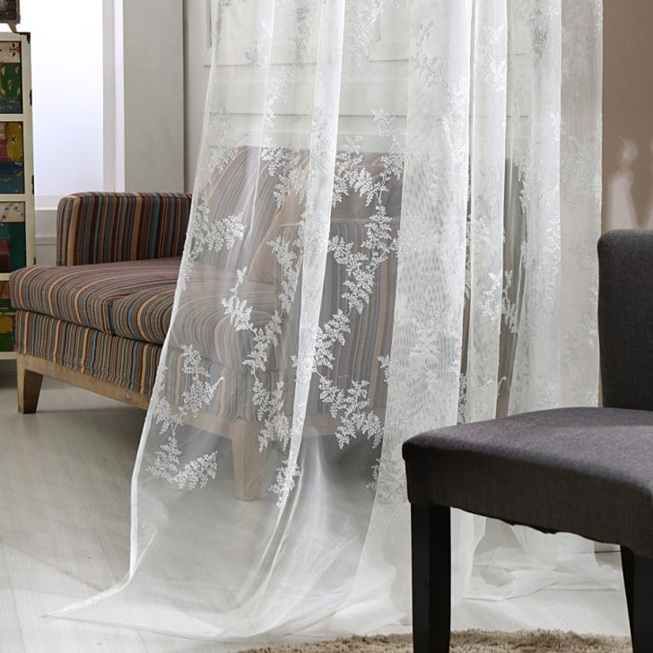Ніжний Прованс Тюль з ніжним візерунком для вітальні в стилі Прованс, тенденції дизайну 2026
