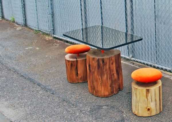 Журнальний столик-пеньок Меблі з натуральних матеріалів: сучасний журнальний столик з пенька в еко-інтер'єрі 2026