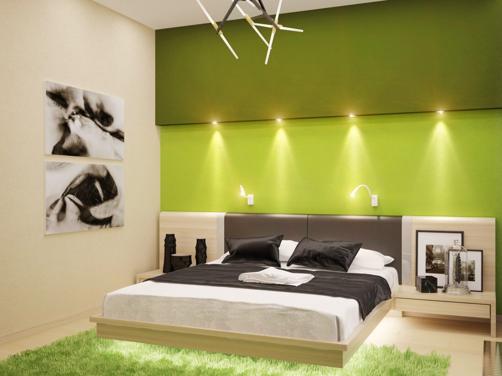 Салатова спальня 2026: як створити гармонійний інтерєр (поради експерта) — Спальня в салатових тонах