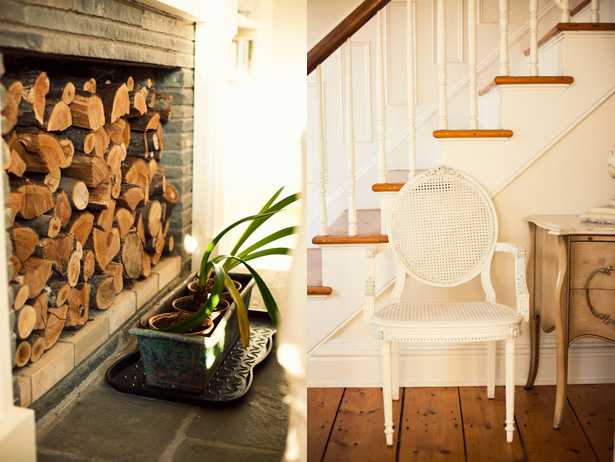 Прованський затишок Реконструкція фермерського будинку: дизайн світлої вітальні з елементами Провансу та затишним каміном