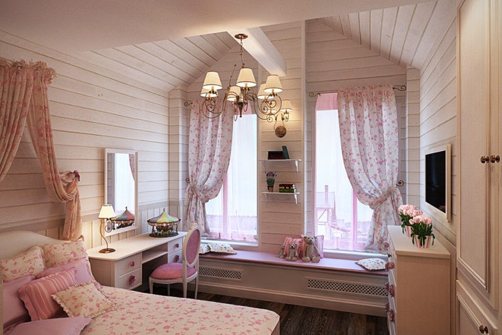 Прованс у дитячій Дитяча кімната в стилі прованс: меблі, освітлення та ніжний текстиль для затишної атмосфери.