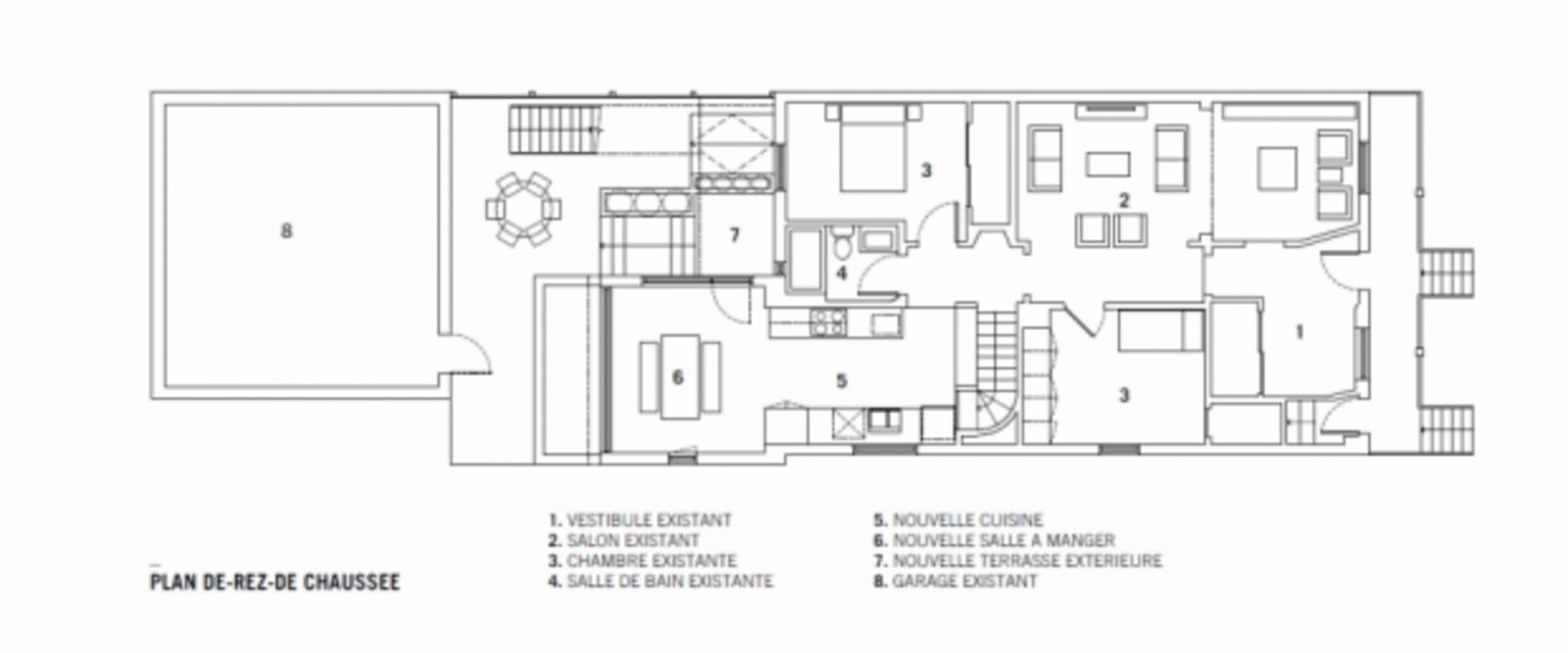 Мінімалізм та розширення Розширення будинку з дерев'яною обробкою в Монреалі: мінімалістичний дизайн їдальні 2026