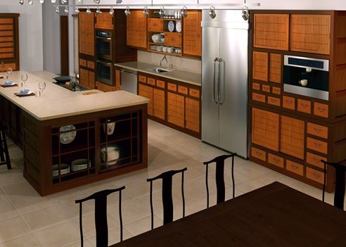 Простота ліній і матеріалів Інтер'єр кухні в японському стилі 2026: фокус на натуральних матеріалах та простоті ліній