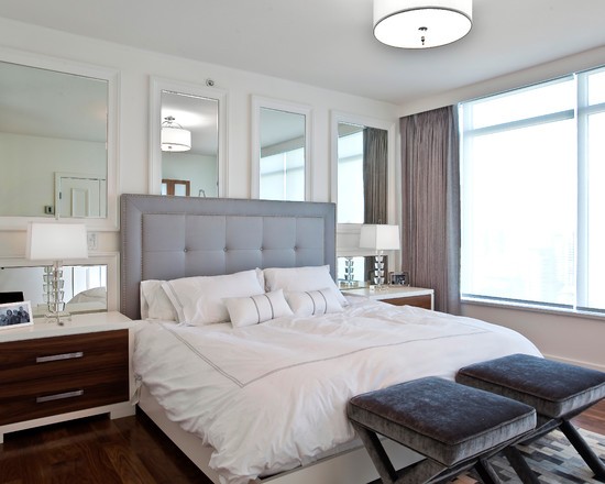 Дзеркальна стіна: стиль Дзеркальна стіна за ліжком у спальні: сучасний дизайн, візуальне збільшення простору