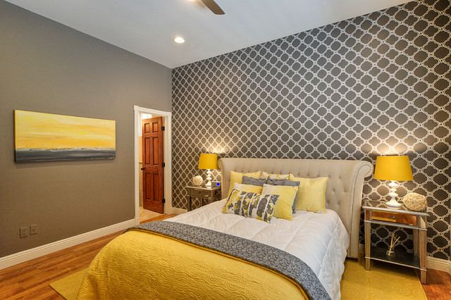 Великий малюнок: Акцент простору Одна стіна обклеєна шпалерами з великим малюнком для візуального розширення простору, тренд 2026.